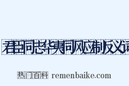 君臣同志华夷同风应制反义词是什么意思的图片